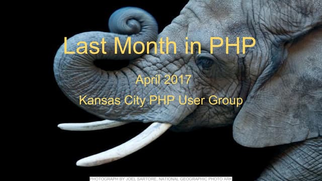 Last Month in PHP - April 2017
