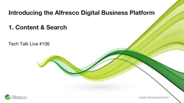 Alfresco Tech Talk Live 106