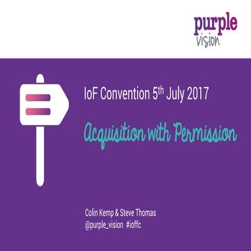 Acquisiton with permission - Community Fundraising stream, 2017 IoF Fundraisi...