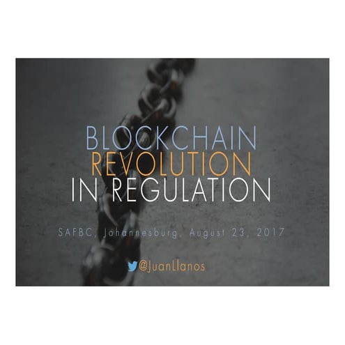 Johannesburg - South Africa Financial Blockchain Consortium - August 2017