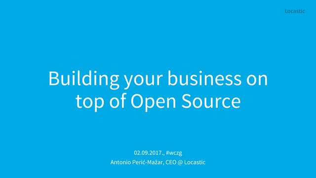 Build your business on top of Open Source