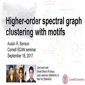 Higher-order spectral graph clustering with motifs