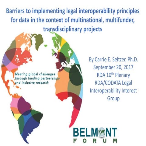 Barriers to legal interoperability of research data