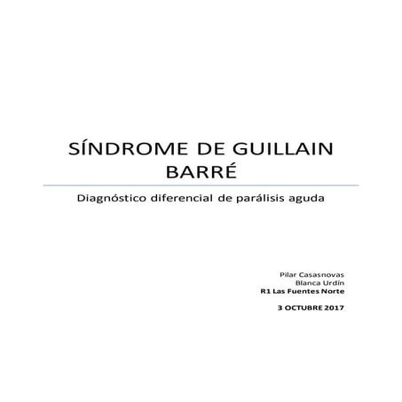 Sindrome de Landry-Guillain-Barré-Strohl | PDF