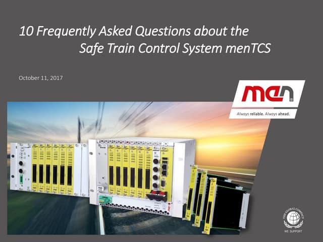 10 Frequently asked Questions about Safe Train Control System menTCS