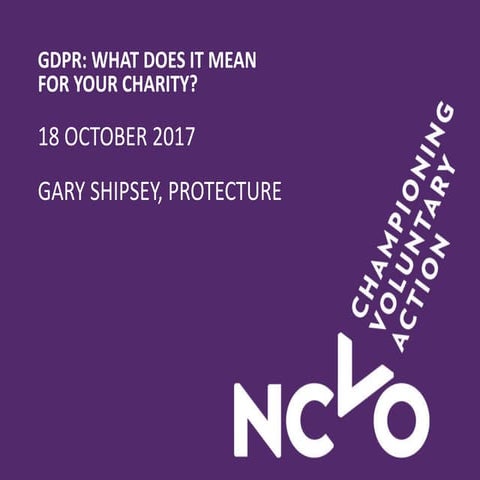 What does GDPR mean for your charity?