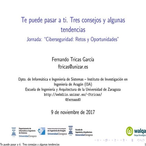 Te puede pasar a ti. Tres consejos y algunas tendencias