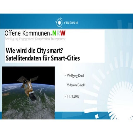Satellitendaten für Smart Cities
