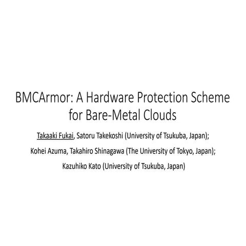 BMCArmor: A Hardware Protection Scheme for Bare-metal Clouds
