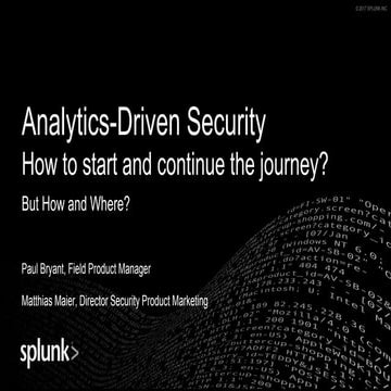 Analytics-Driven Security - How to Start and Continue the Journey