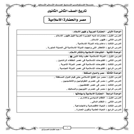 تاريخ للصف الثاني الثانوي 2017 - موقع ملزمتي