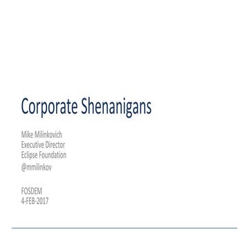 Corporate Shenanigans