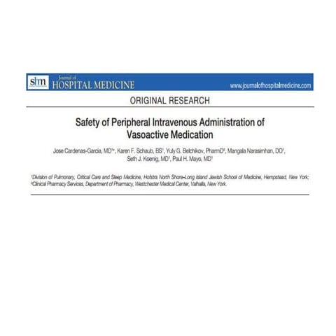2017.2.17 末梢からの血管作動薬投与の安全性について