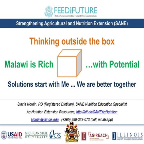 Thinking outside the box for better nutrition through agriculture: Malawi is ...