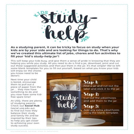 Kids study-help jar