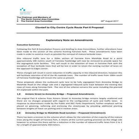 2017.08.28 db   ncac&amp;cac clontarf to city centre cycle route part 8 explanatory note
