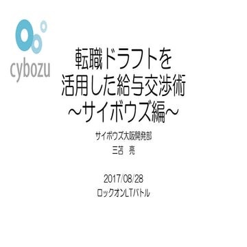 転職ドラフトを活用した給与交渉術～サイボウズ編～