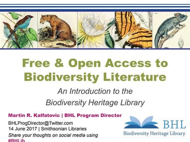 Free & Open Access to Biodiversity Literature: An Introduction to the Biodive...