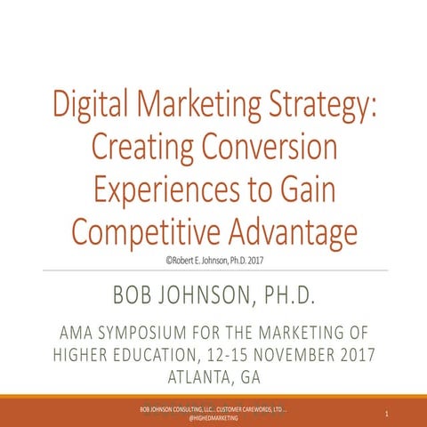 Digital Marketing Strategy: Creating Conversion Experiences to Gain Competitive Advantage