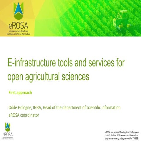 4th RDA Europe Science Workshop - The e-ROSA project