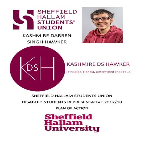 Sheffield Hallam Students Union - Disabled Students Representative 2017/18 Pl...