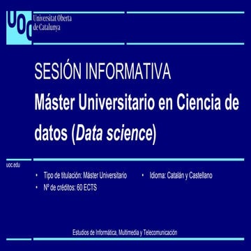 Presentacion Máster universitario en Ciencia de datos