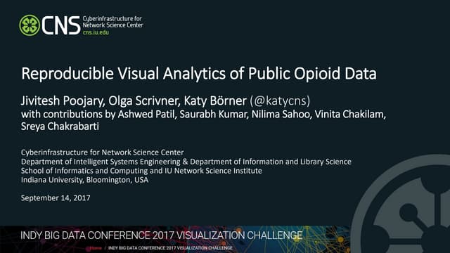 Reproducible visual analytics of public opioid data