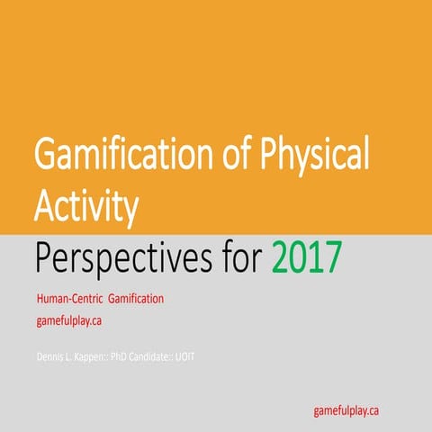 #Gamification of Physical Activity: Perspectives for 2017