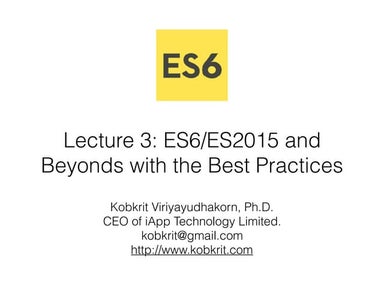 Lecture 3 - ES6 Script Advanced for React-Native