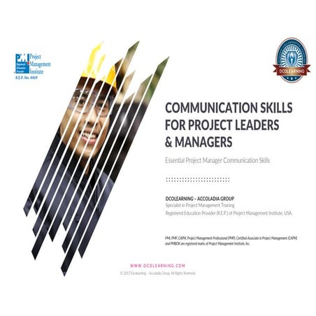 2017 - 2018 | E-Brochure | Communication Skills For Project Leaders & Manager...