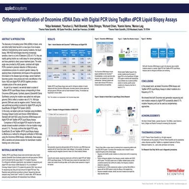 Orthogonal Verification of Oncomine cfDNA Data with Digital PCR Using TaqMan ...