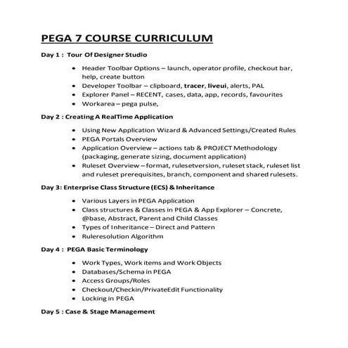 Pega 7 Online Training India/USA/UK/Aus