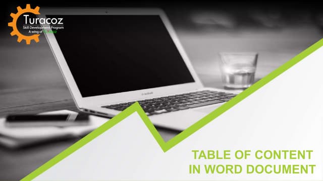 Table of Content in Word Document