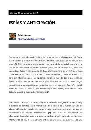 Espías y anticipación