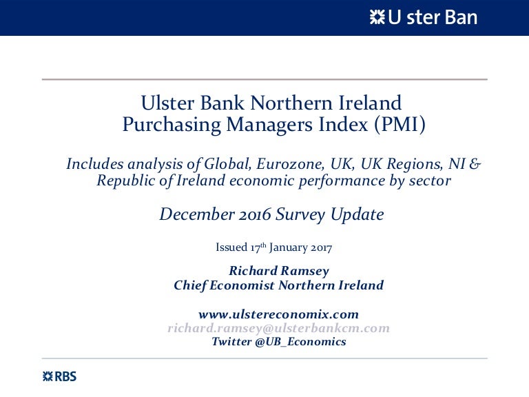 Ulster Bank Northern Ireland Purchasing Managers Index Pmi December