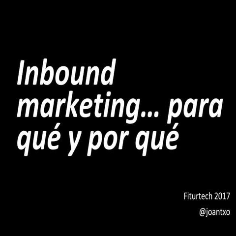 Inbound desde la persectiva publica y la gestión de destinos