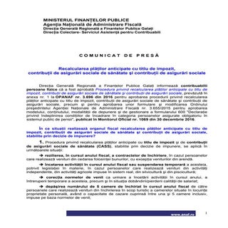 Recalc plati anticipate