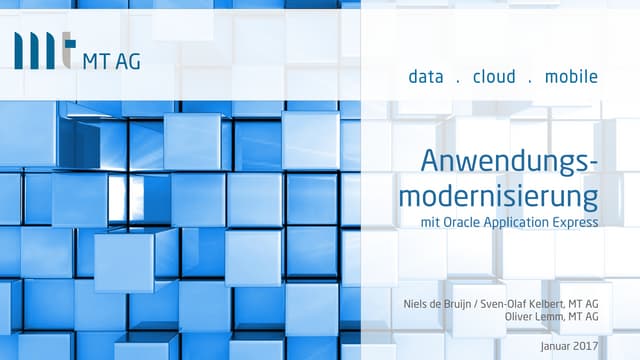 Anwendungsmodernisierung mit Oracle Application Express (APEX)
