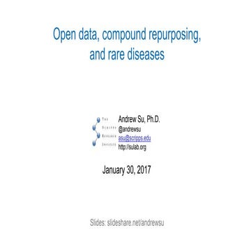 Open data, compound repurposing, and rare diseases -- Point Loma Nazarene University