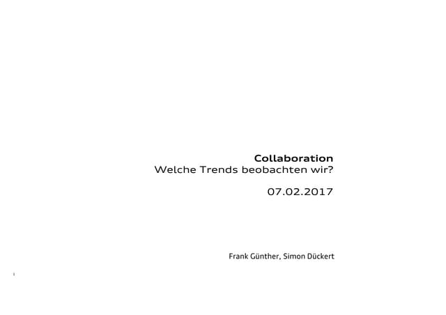 Collaboration Trends