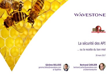 GS Days 2017 - La sécurité des APIs