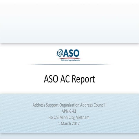 ASO AC Report