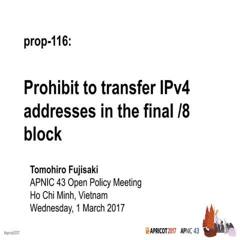 Prohibit to transfer IPv4 addresses in the final /8 block