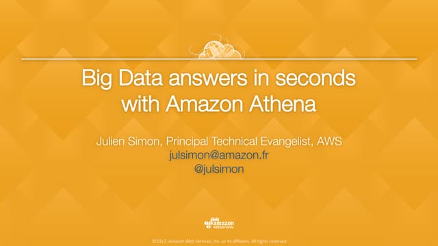 Big Data answers in seconds with Amazon Athena