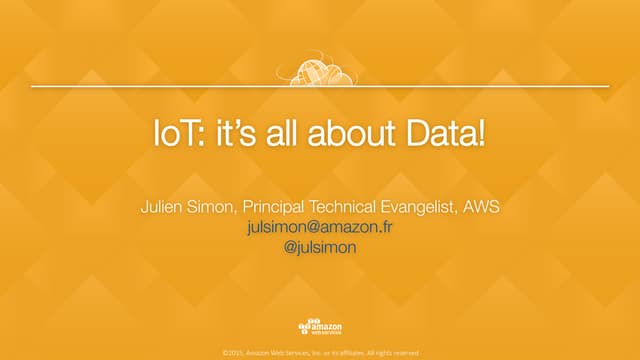 IoT: it's all about Data!