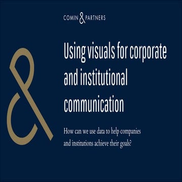Using visuals for corporate and institutional communication