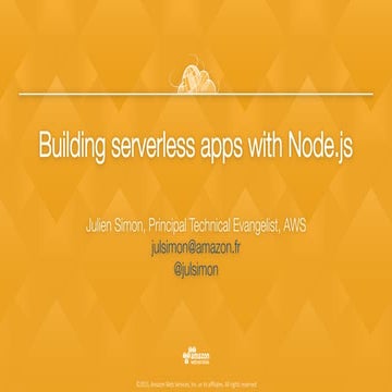 Building serverless apps with Node.js