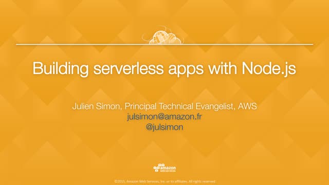 Building serverless apps with Node.js