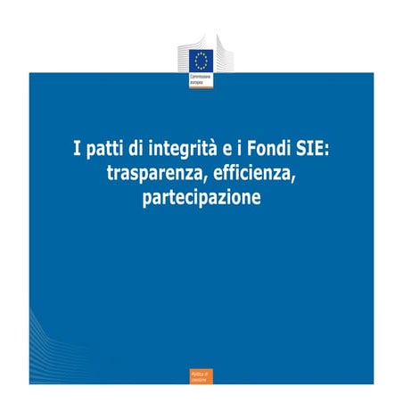 20170309 Webinar Integrity Pacts presentazione Commissione Europea