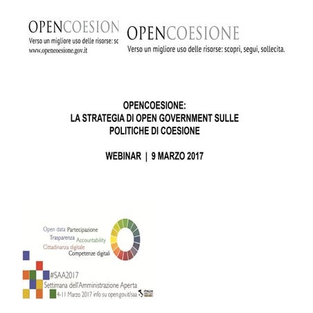 20170309 Webinar Integrity Pacts presentazione OpenCoesione